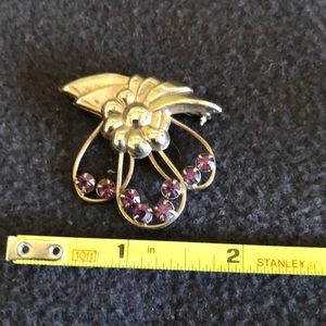 Vintage pin with soft lavender stones